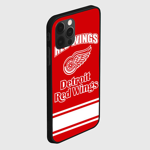 Чехол iPhone 12 Pro Detroit red wings / 3D-Черный – фото 2