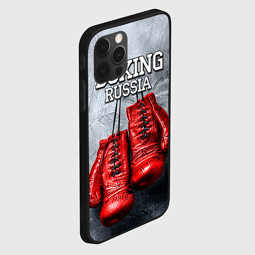 Чехол iPhone 12 Pro Boxing Russia / 3D-Черный – фото 2