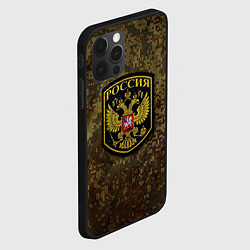 Чехол для iPhone 12 Pro Камуфляж: Россия, цвет: 3D-черный — фото 2