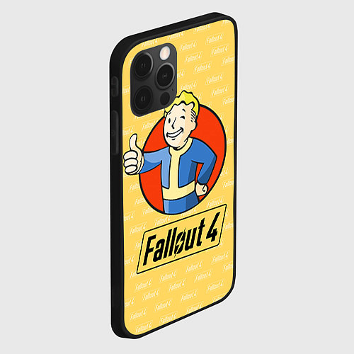 Чехол iPhone 12 Pro Fallout 4: Pip-Boy / 3D-Черный – фото 2