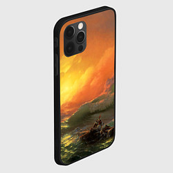 Чехол для iPhone 12 Pro Айвазовский - 9 Вал, цвет: 3D-черный — фото 2