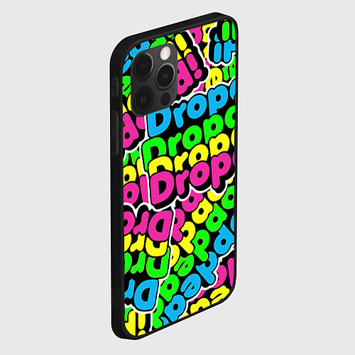 Чехол iPhone 12 Pro Drop Dead: Acid Pattern / 3D-Черный – фото 2