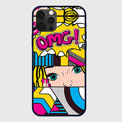 Чехол для iPhone 12 Pro POP ART, цвет: 3D-черный