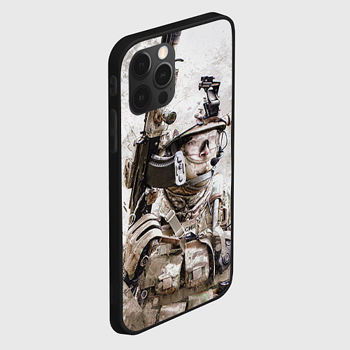 Чехол iPhone 12 Pro ФСБ Альфа / 3D-Черный – фото 2