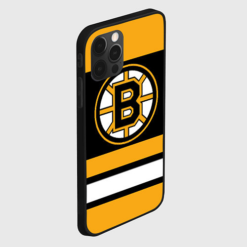 Чехол iPhone 12 Pro Boston Bruins / 3D-Черный – фото 2