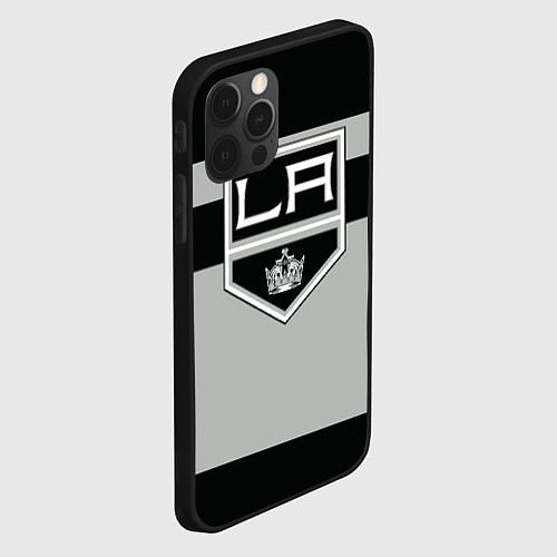 Чехол iPhone 12 Pro Los Angeles Kings / 3D-Черный – фото 2