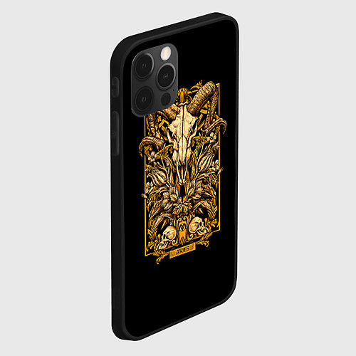 Чехол iPhone 12 Pro Овен / 3D-Черный – фото 2