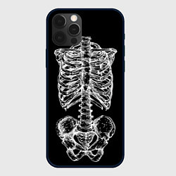 Чехол для iPhone 12 Pro Скелет, цвет: 3D-черный