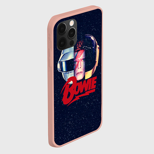 Чехол iPhone 12 Pro Bowie Space / 3D-Светло-розовый – фото 2