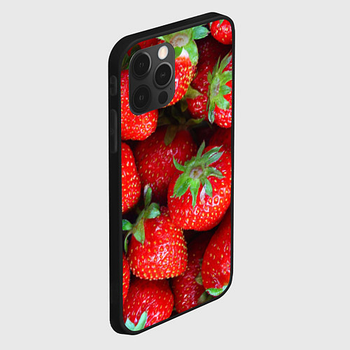 Чехол iPhone 12 Pro Клубничная / 3D-Черный – фото 2