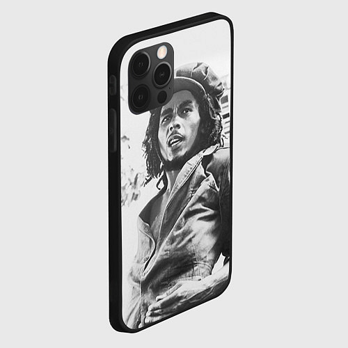Чехол iPhone 12 Pro Молодой Боб Марли / 3D-Черный – фото 2