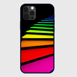 Чехол для iPhone 12 Pro Радужная лестница, цвет: 3D-черный