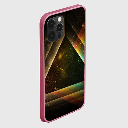 Чехол iPhone 12 Pro Pink Phloyd: Triangle / 3D-Малиновый – фото 2