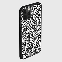 Чехол для iPhone 12 Pro Английский алфавит, цвет: 3D-черный — фото 2
