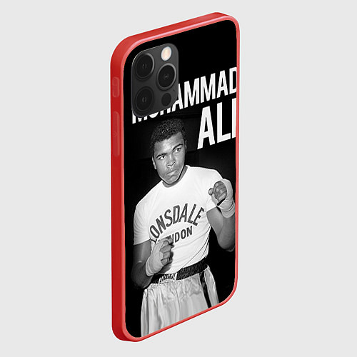 Чехол iPhone 12 Pro Muhammad Ali / 3D-Красный – фото 2