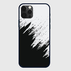 Чехол для iPhone 12 Pro Черно-белый разрыв, цвет: 3D-черный