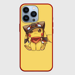 Чехол для iPhone 13 Pro Pikachu, цвет: 3D-красный