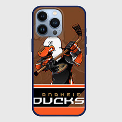 Чехол для iPhone 13 Pro Anaheim Ducks, цвет: 3D-тёмно-синий