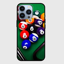 Чехол для iPhone 13 Pro Бильярд, цвет: 3D-черный