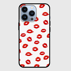 Чехол для iPhone 13 Pro Поцелуйчики, цвет: 3D-черный