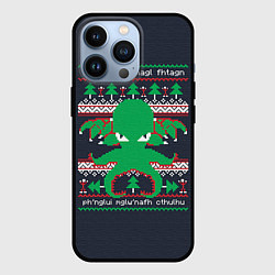 Чехол для iPhone 13 Pro Новогодний свитер Ктулху, цвет: 3D-черный