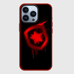 Чехол для iPhone 13 Pro Gambit: Black collection, цвет: 3D-красный