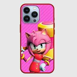 Чехол для iPhone 13 Pro Amy Rose, цвет: 3D-красный