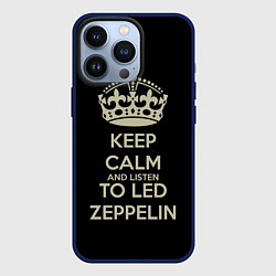 Чехол для iPhone 13 Pro Keep Calm & Led Zeppelin, цвет: 3D-тёмно-синий