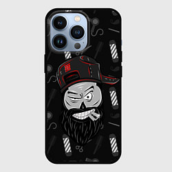 Чехол для iPhone 13 Pro Барбер Борода, цвет: 3D-черный