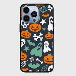 Чехол для iPhone 13 Pro Halloween Monsters, цвет: 3D-черный