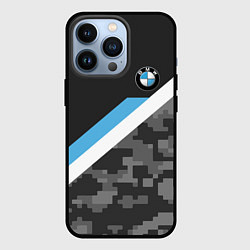 Чехол для iPhone 13 Pro BMW: Pixel Military, цвет: 3D-черный