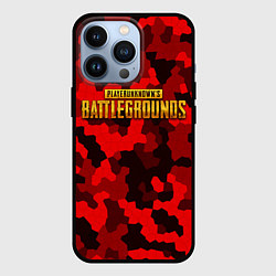 Чехол для iPhone 13 Pro PUBG: Red Mozaic, цвет: 3D-черный