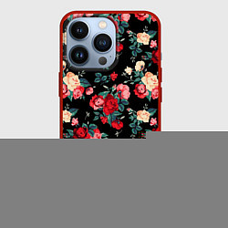 Чехол для iPhone 13 Pro Кустовые розы, цвет: 3D-красный