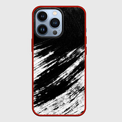 Чехол для iPhone 13 Pro Белый и черный, цвет: 3D-красный