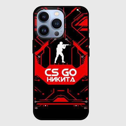 Чехол iPhone 13 Pro CS:GO - Никита / 3D-Черный – фото 1