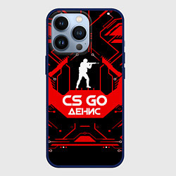 Чехол для iPhone 13 Pro CS:GO - Денис, цвет: 3D-тёмно-синий
