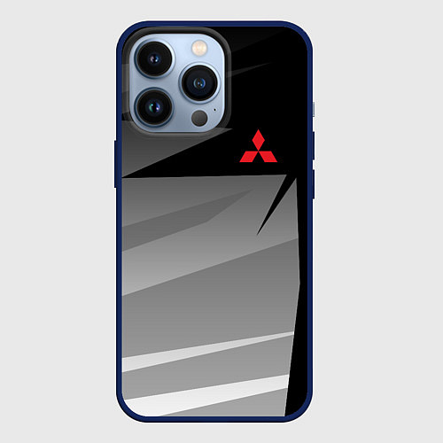 Чехол iPhone 13 Pro MITSUBISHI SPORT / 3D-Тёмно-синий – фото 1