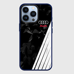 Чехол для iPhone 13 Pro Audi: Black Poly, цвет: 3D-тёмно-синий