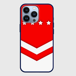 Чехол для iPhone 13 Pro Звезды Спартака, цвет: 3D-тёмно-синий