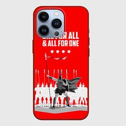 Чехол для iPhone 13 Pro One for all & all for one, цвет: 3D-красный