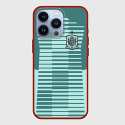 Чехол для iPhone 13 Pro Сборная Испании: Вратарская ЧМ-2018, цвет: 3D-красный