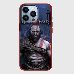 Чехол для iPhone 13 Pro God of War: Kratos, цвет: 3D-красный