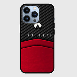 Чехол для iPhone 13 Pro Infiniti: Red Carbon, цвет: 3D-черный
