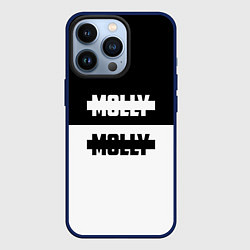 Чехол для iPhone 13 Pro Molly: Black & White, цвет: 3D-тёмно-синий