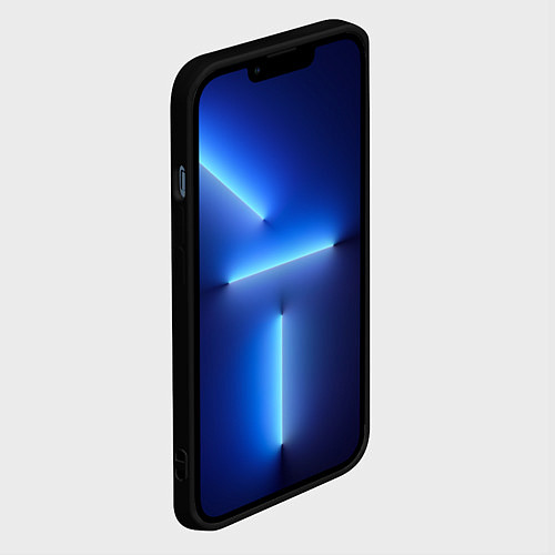 Чехол iPhone 13 Pro Cyberpunk 2077: Blue Carbon / 3D-Черный – фото 2