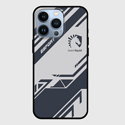 Чехол для iPhone 13 Pro Team Liquid: Grey E-Sport, цвет: 3D-черный