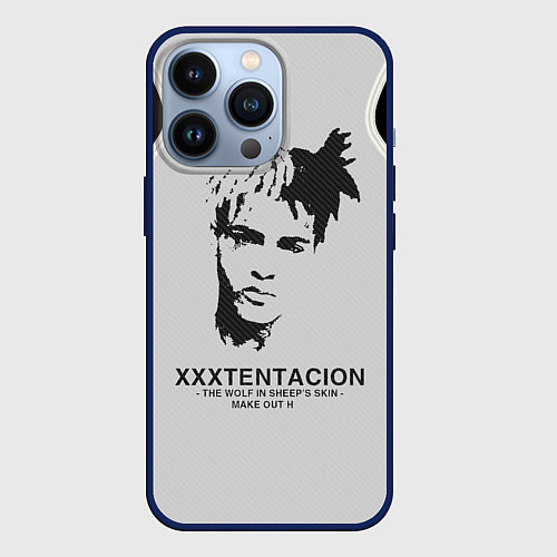 Чехол iPhone 13 Pro XXXTentacion RIP / 3D-Тёмно-синий – фото 1