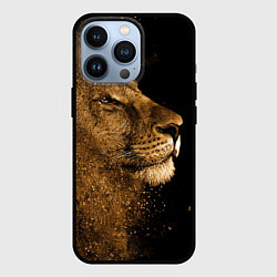 Чехол для iPhone 13 Pro Песчаный лев, цвет: 3D-черный