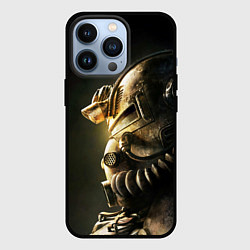 Чехол для iPhone 13 Pro Армированный шлем, цвет: 3D-черный