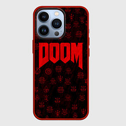 Чехол для iPhone 13 Pro DOOM: Hellish signs, цвет: 3D-красный